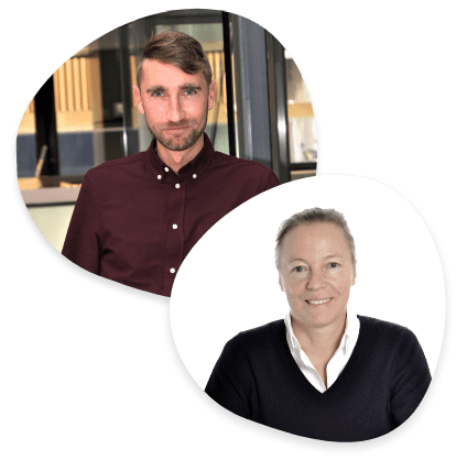 Foto Michaela Kessner Mediaplus Group und Alexander Stauber Serviceplan Group Kundenfoto von Michaela Kessner, Director of Learning and Development, Mediaplus Group Alexander Stauber, Head of Talentmanagement, Serviceplan Group